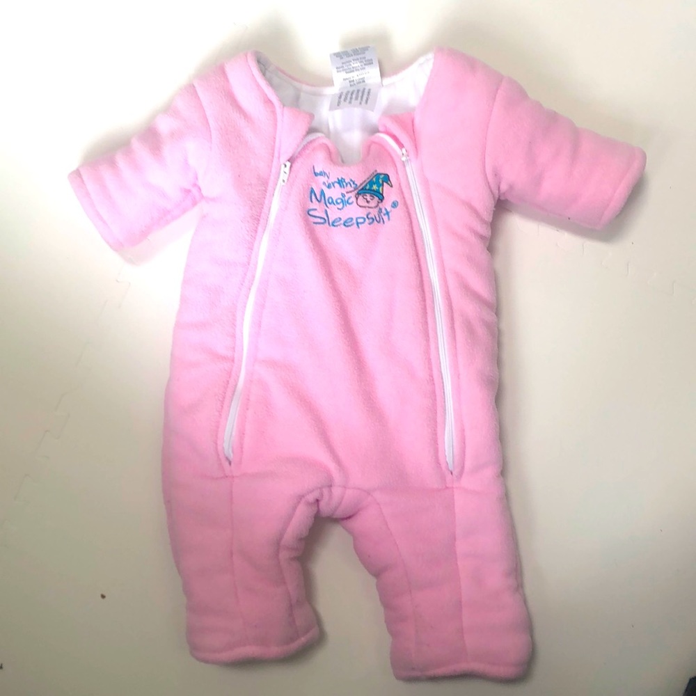 Baby Merlin magic sleepsuit pink 3-6M